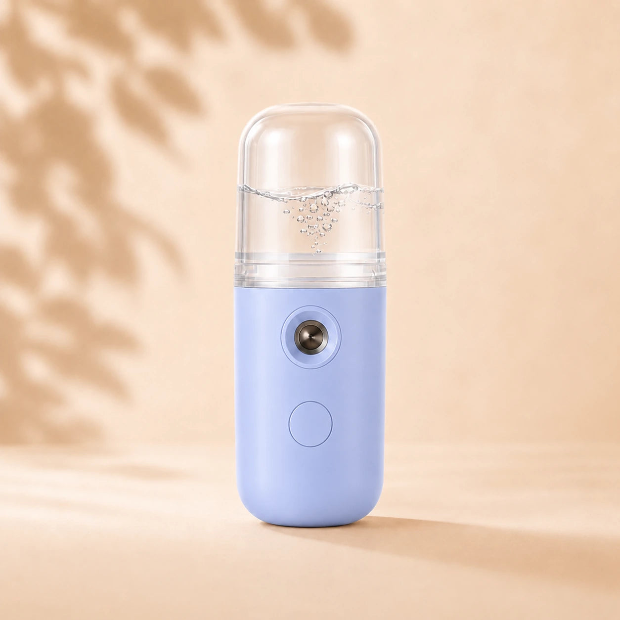 Brumisateur visage bleu rechargeable avec réservoir transparent